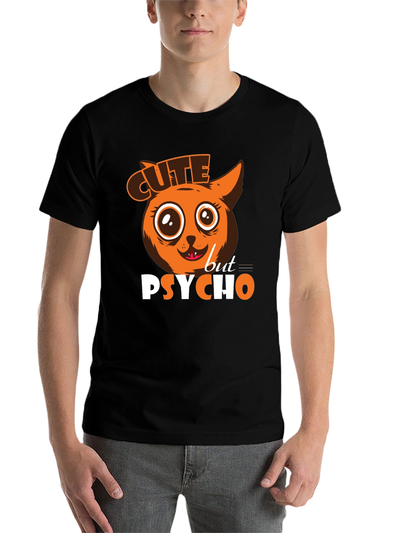 Black Cute But Psycho T-Shirt view 7