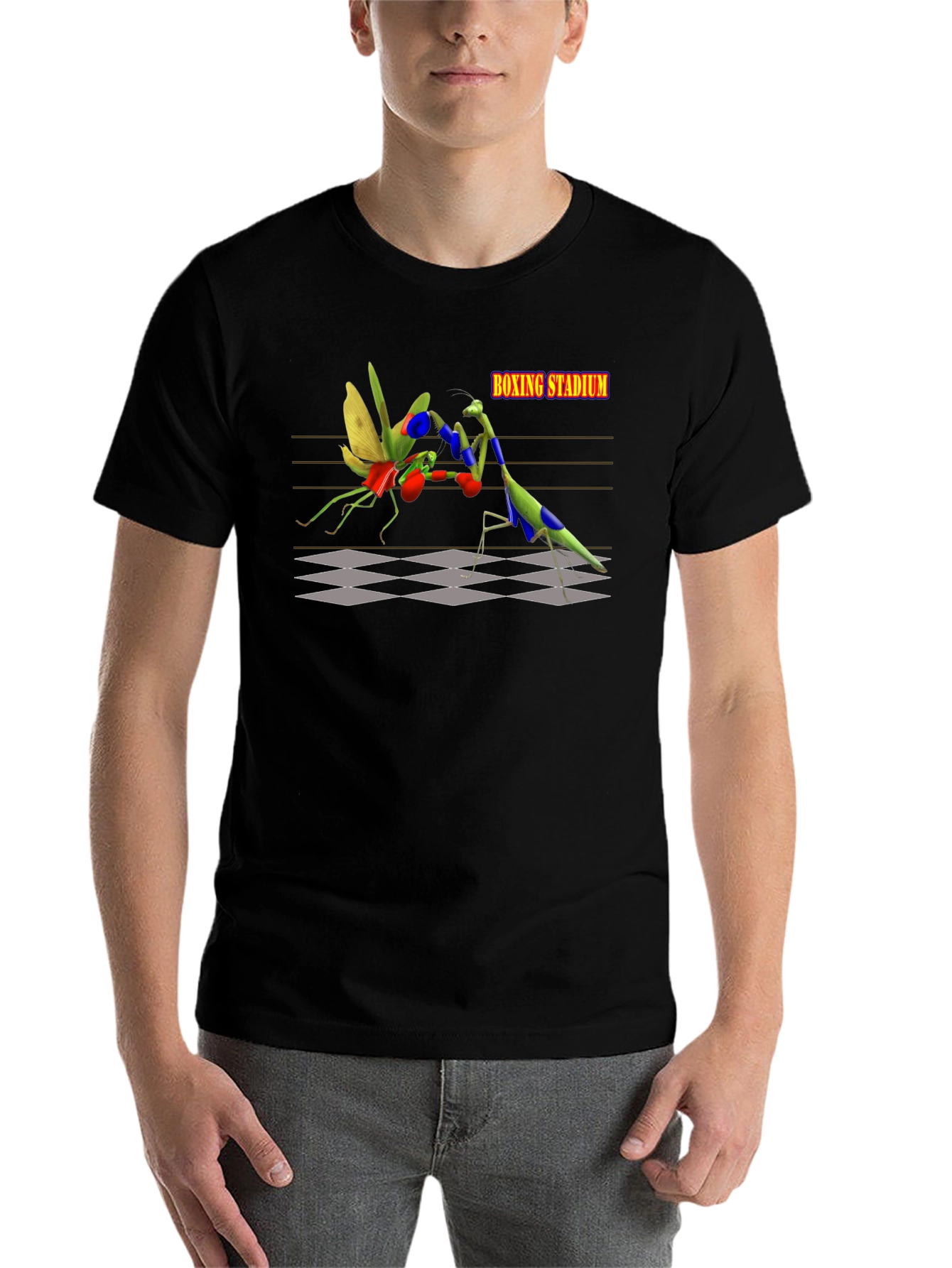 Black Boxing Mantis T-Shirt view 7