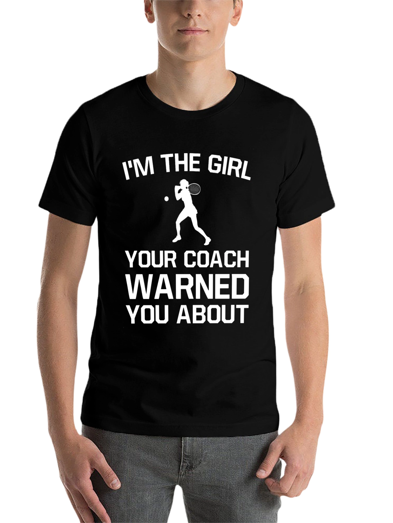 Black I'm The Girl Tennis T-Shirt view 7