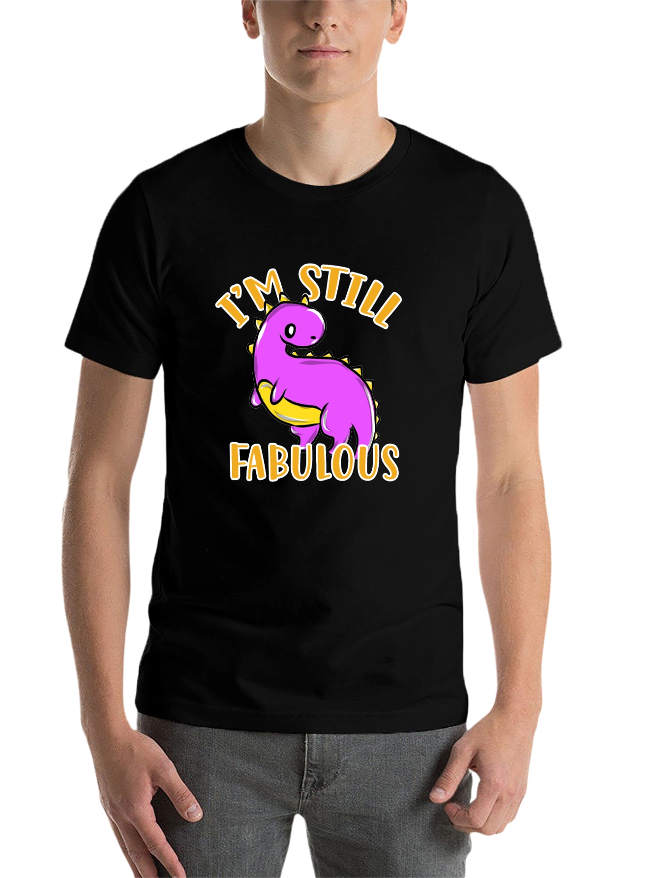 Black Fabulous Dinosaur T-Shirt view 7