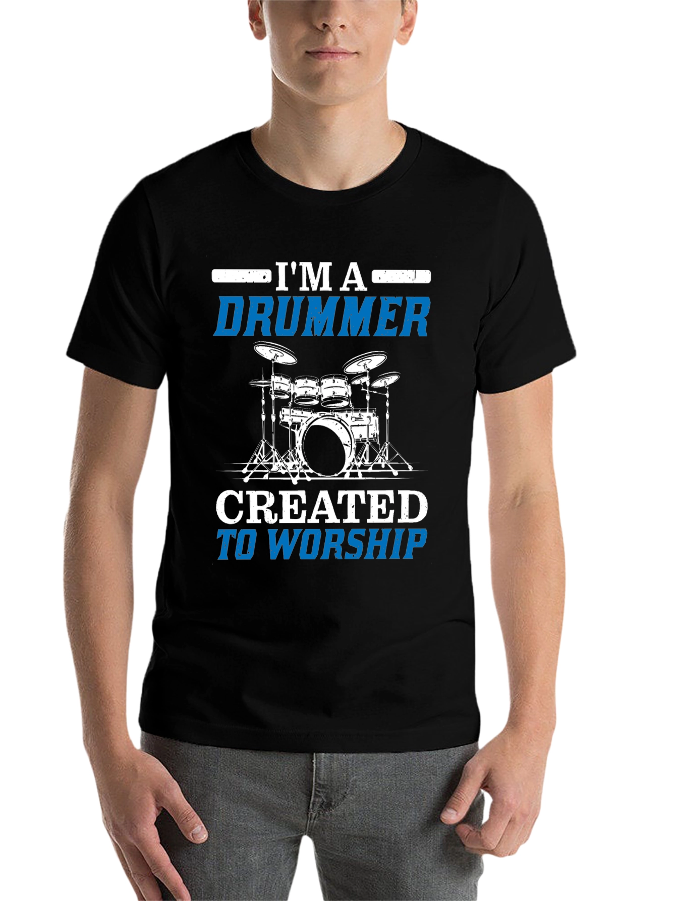 Black I'm a Drummer T-Shirt Music Band view 7