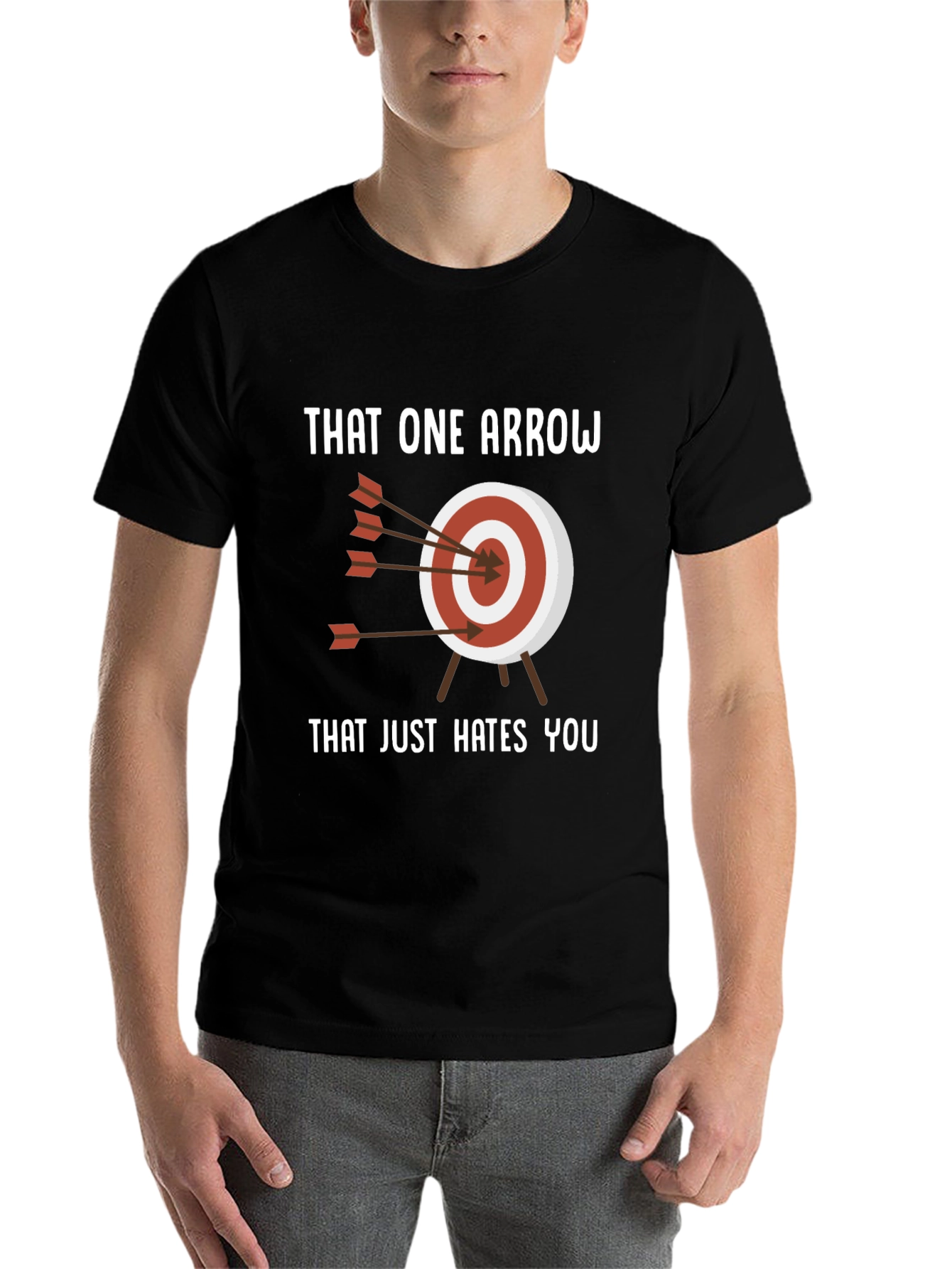 Black That One Arrow Hates You T-Shirt - Archery Humor view 7