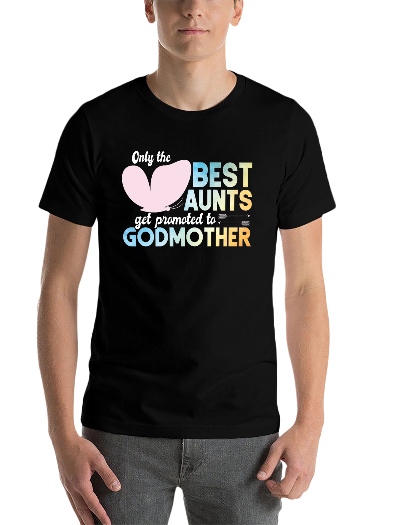 Black Best Aunts Get Promoted to Godmother T-Shirt view 7
