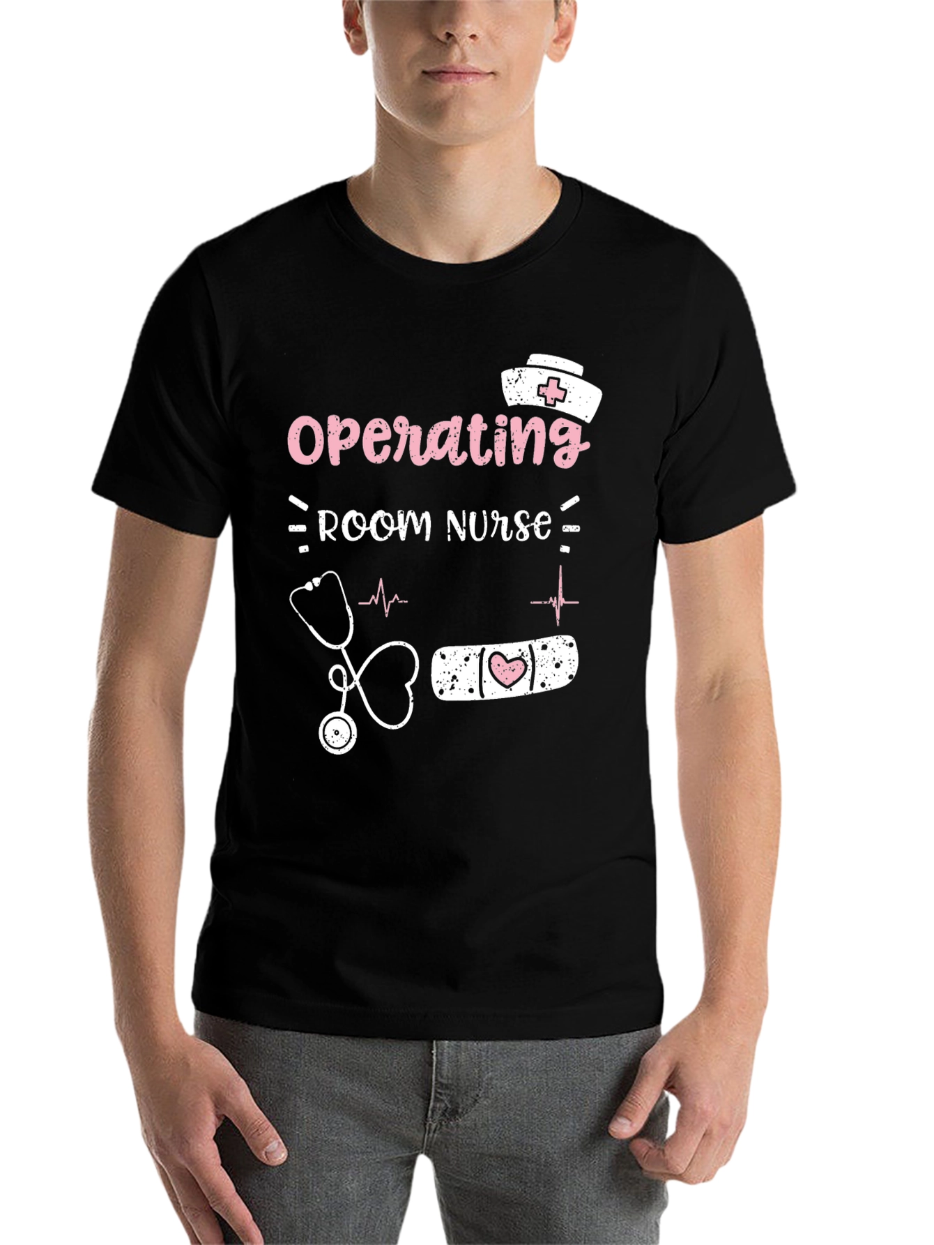 Black Operating Room Nurse T-Shirt - Medical Profession Apparel view 7