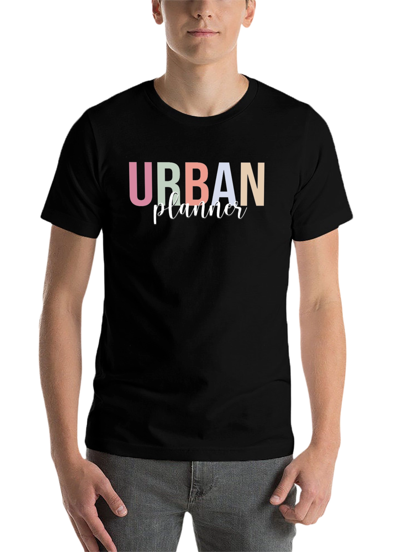 Black Urban Planner T-Shirt - Stylish Career Apparel view 7