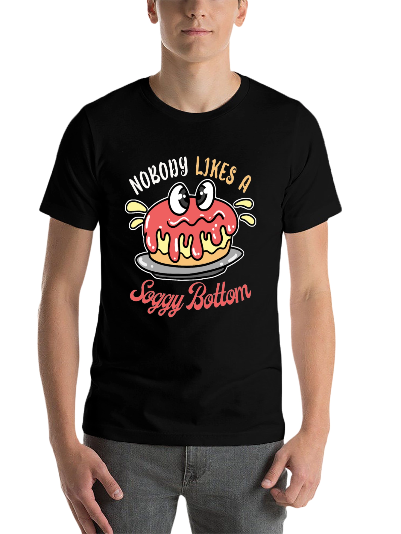 Black Soggy Bottom Funny T-Shirt view 7
