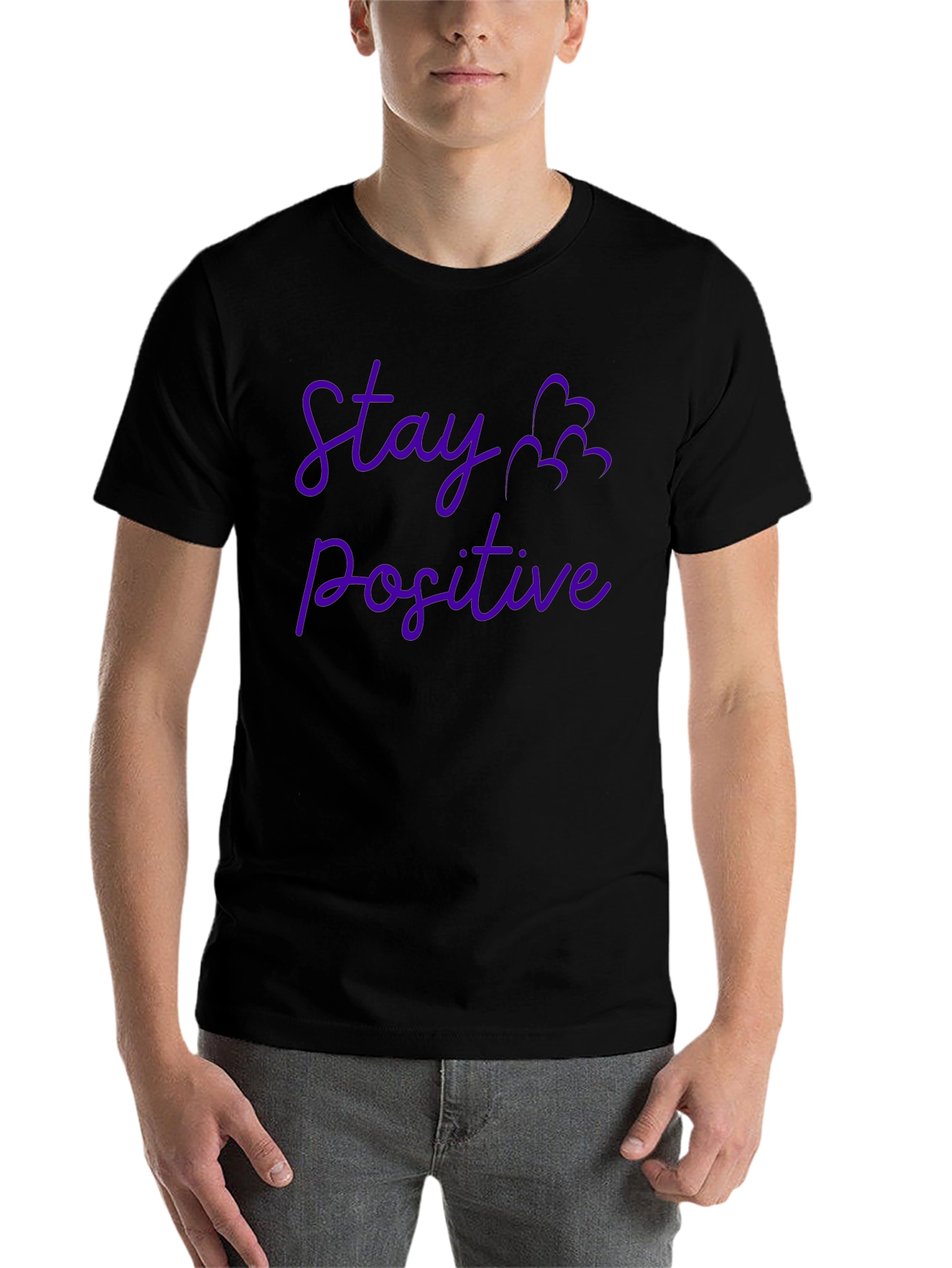 Black Stay Positive Graphic T-Shirt - Black view 7