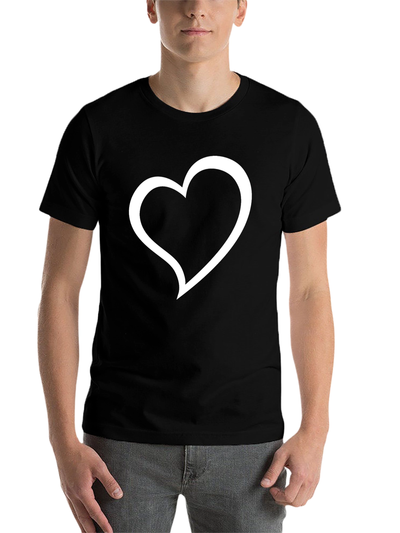 Black Heart Graphic Black T-Shirt | Casual Style view 7