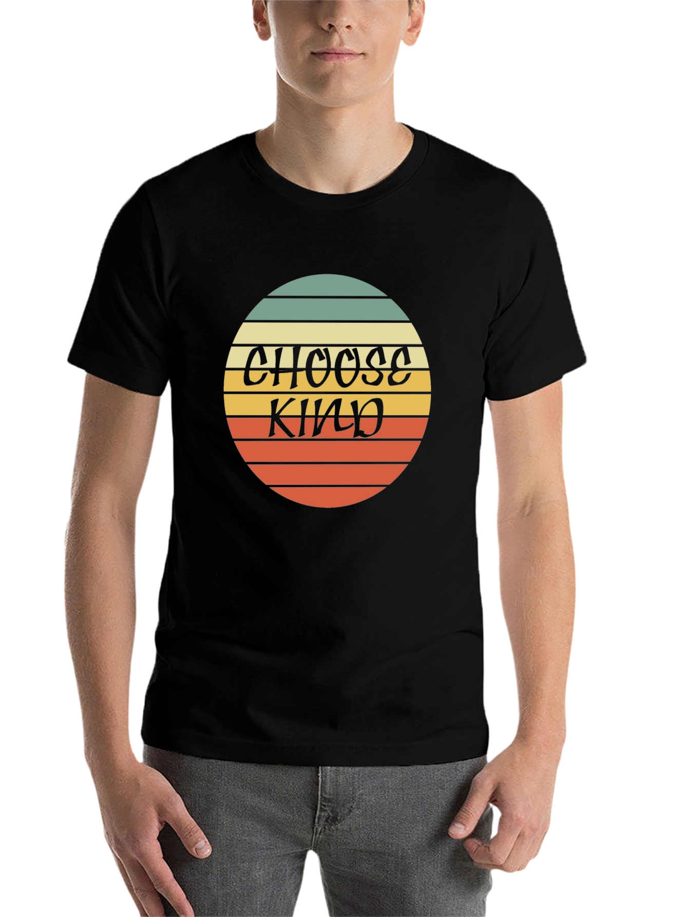 Black Choose Kind Retro Graphic Tee view 7