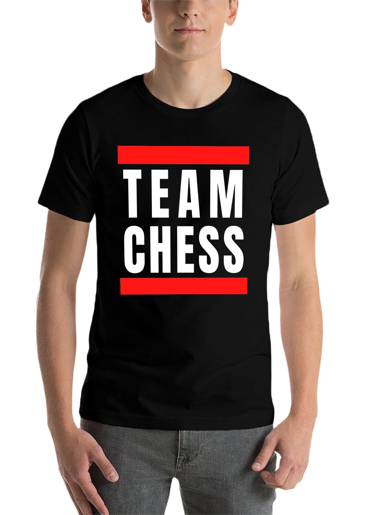 Black Team Chess Graphic Tee - Stylish Black T-Shirt view 7