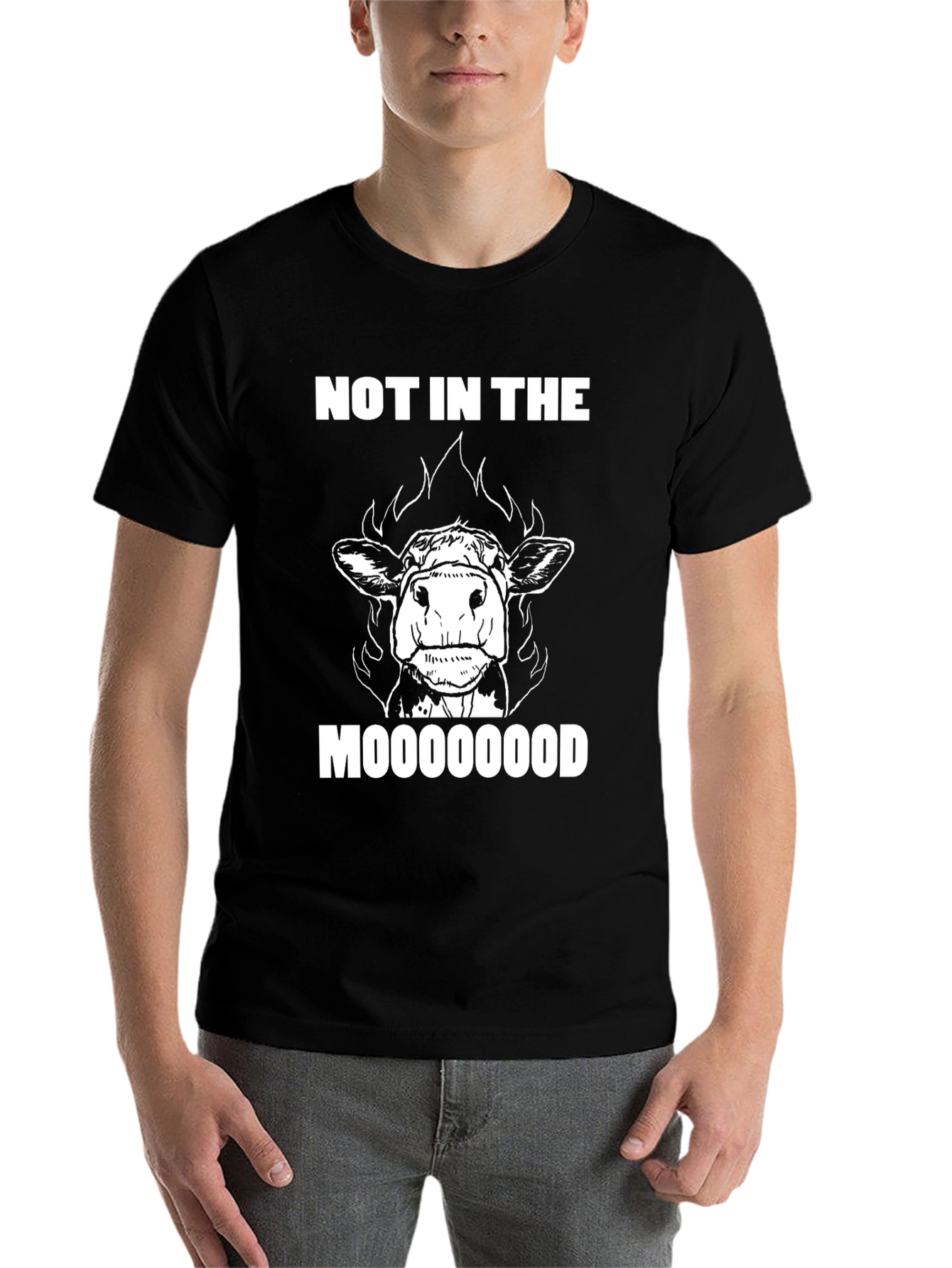 Black Not in the Mooood Graphic Tee view 7