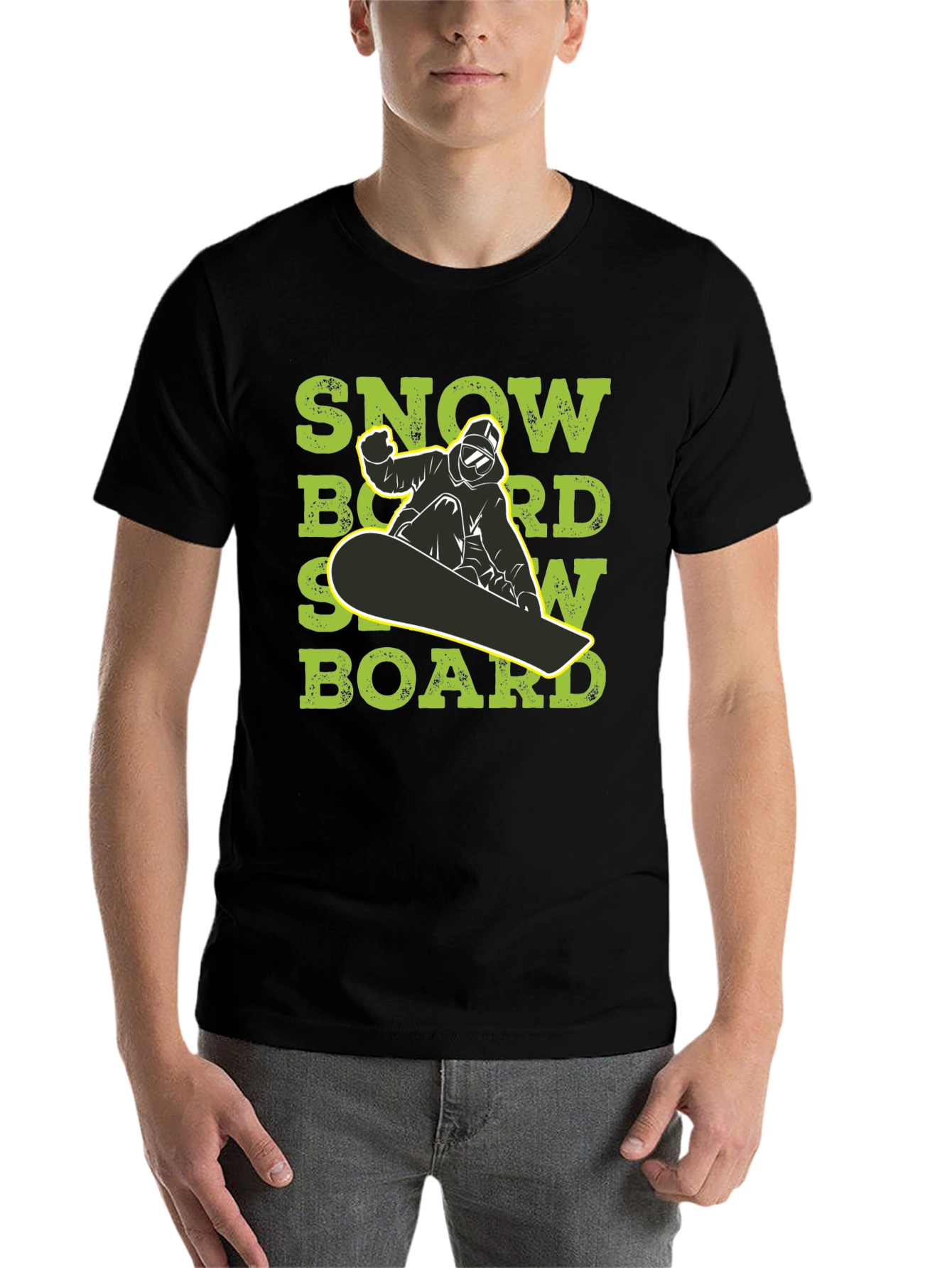 Black Snowboard T-Shirt - Ride in Style view 7