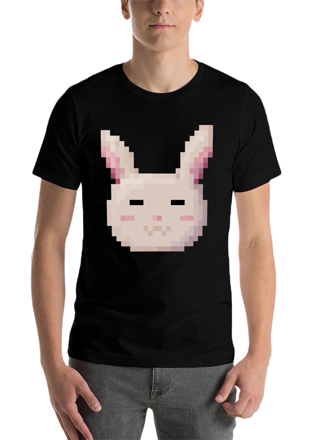 Pixel Bunny Graphic T-Shirt - Soft Cotton Tee - 7