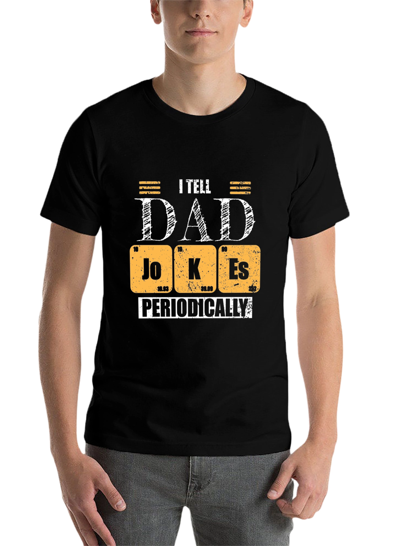 Black Dad Jokes T-Shirt - I Tell Dad Jokes Periodically Tee view 7