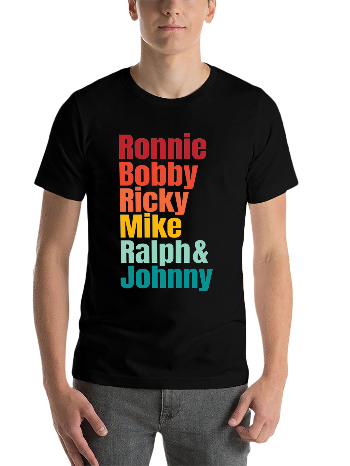 Black Ronnie Bobby Ricky Mike Ralph & Johnny Band Tee view 7