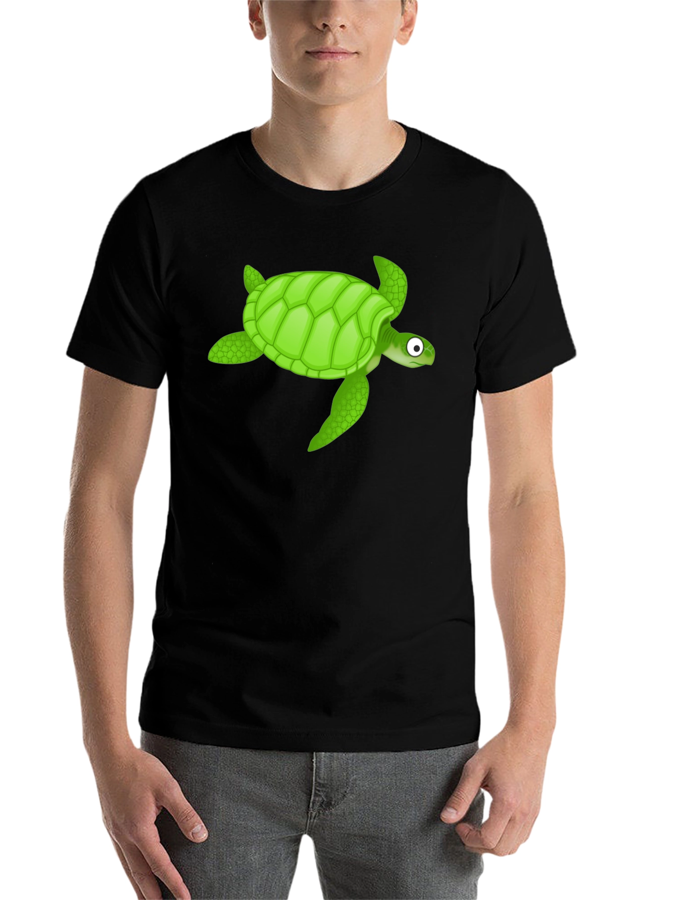 Black Turtle Graphic Black T-Shirt view 7