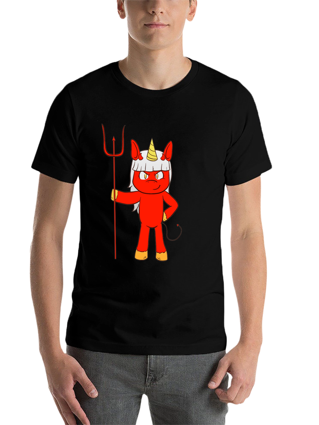 Devil Unicorn Graphic T-Shirt - 7