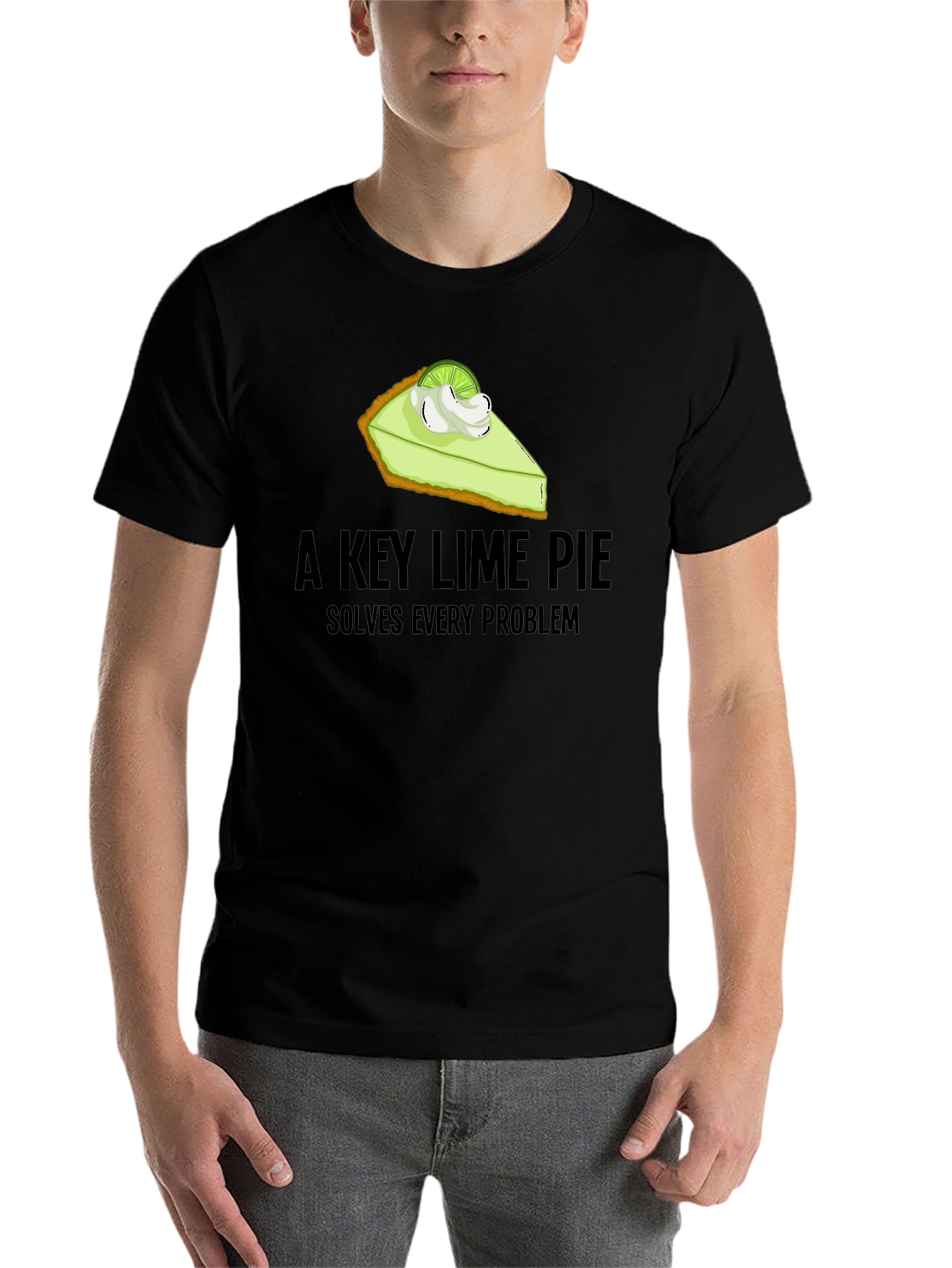 Black Key Lime Pie T-Shirt - Solves Every Problem Graphic Tee view 7