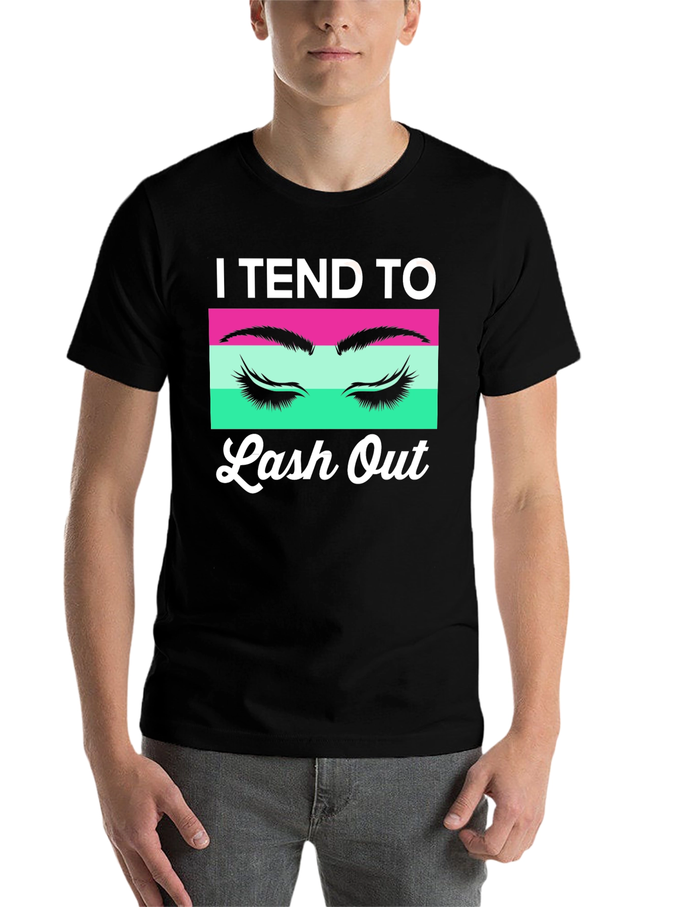 Black I Tend To Lash Out Graphic Tee view 7