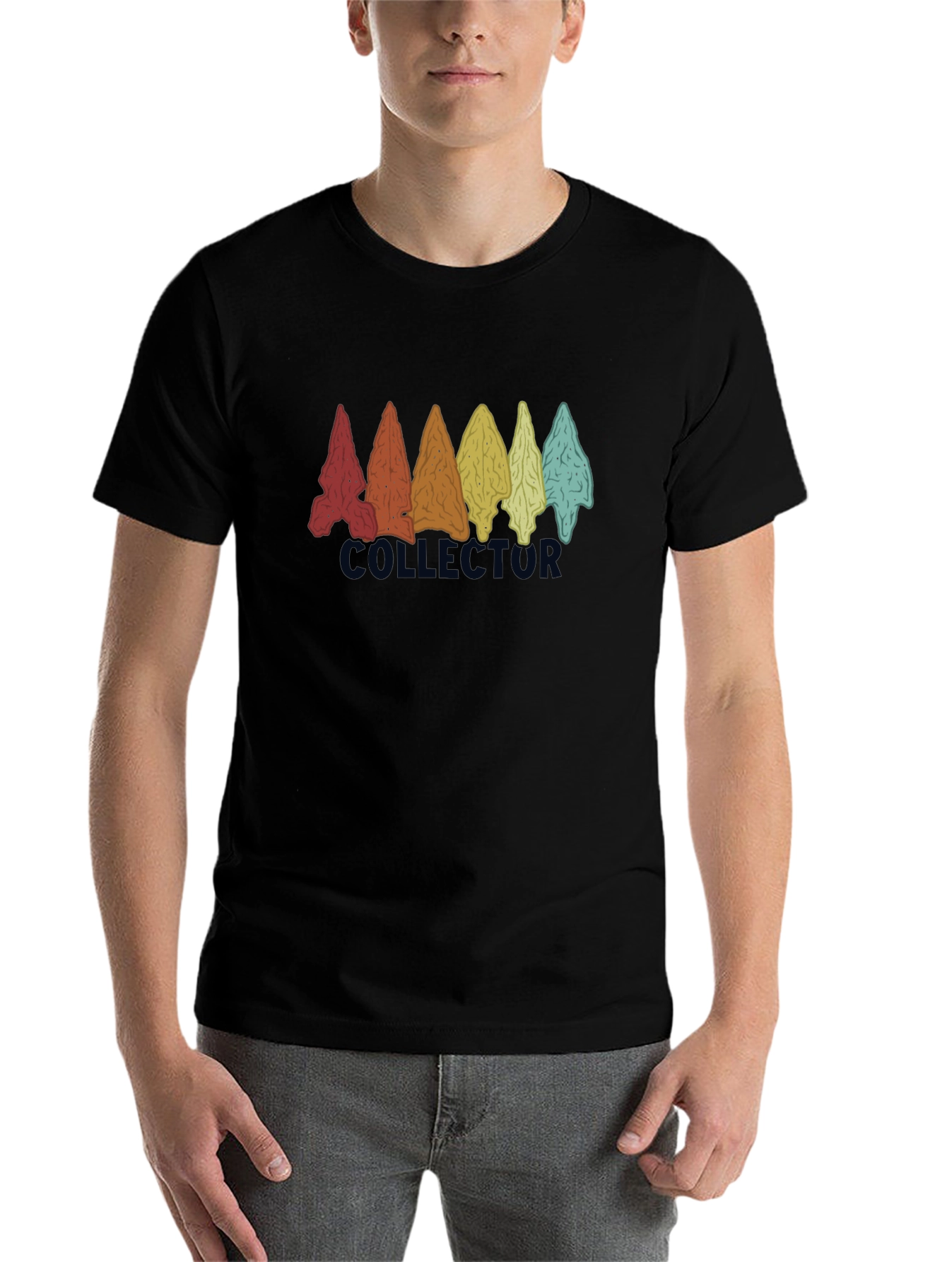 Black Collector Arrowhead T-Shirt | Unique Graphic Tee view 7