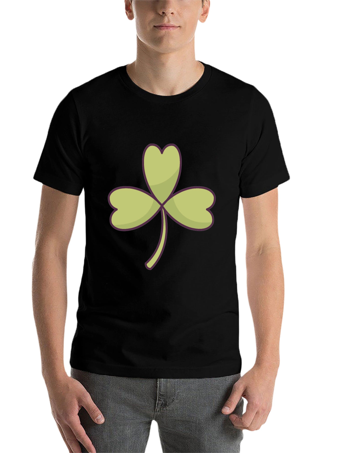 Black Shamrock Graphic Tee - Lucky St. Patrick's Day Shirt view 7