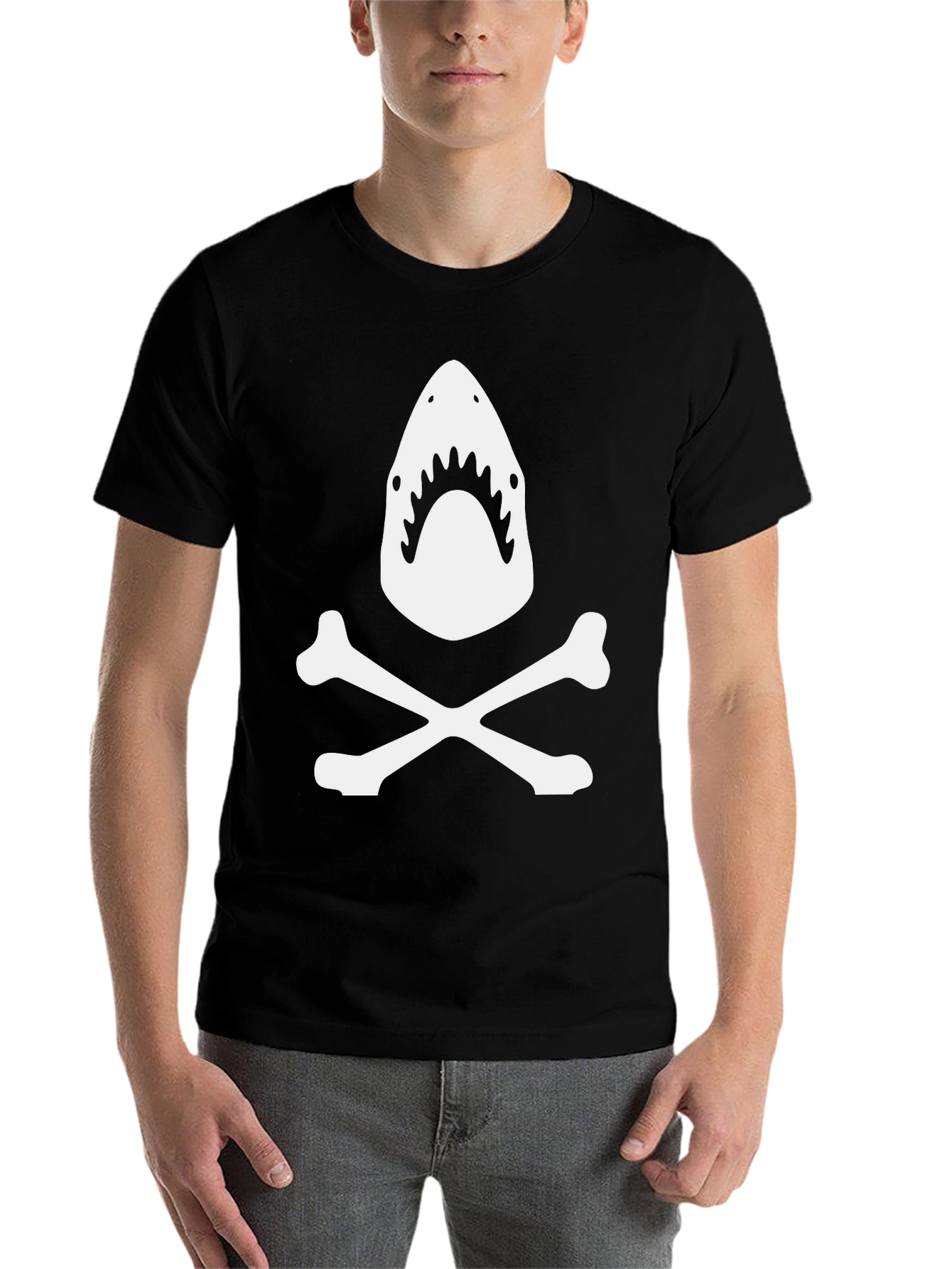 Black Shark Skull T-Shirt view 7