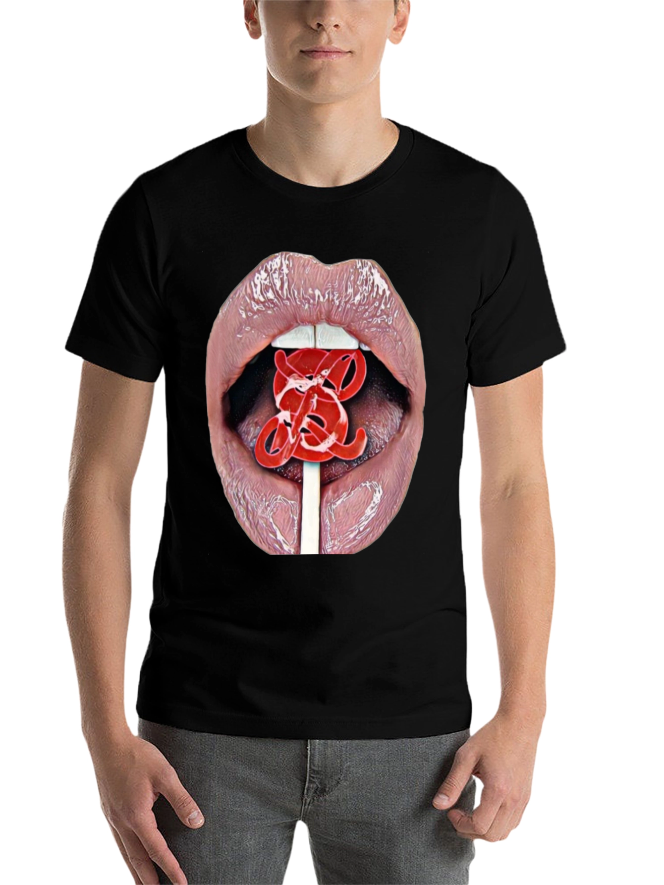 Black Lips Lollipop Graphic Tee - Bold & Edgy view 7