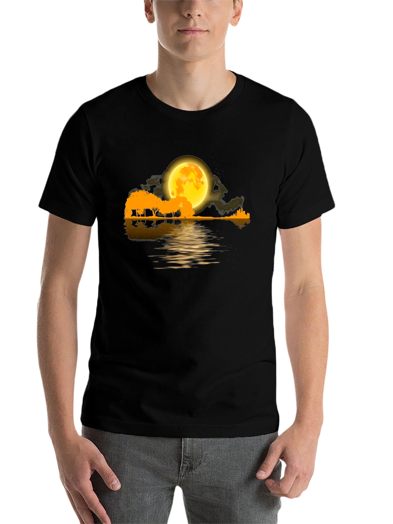 Black Moonlight Guitar T-Shirt view 7