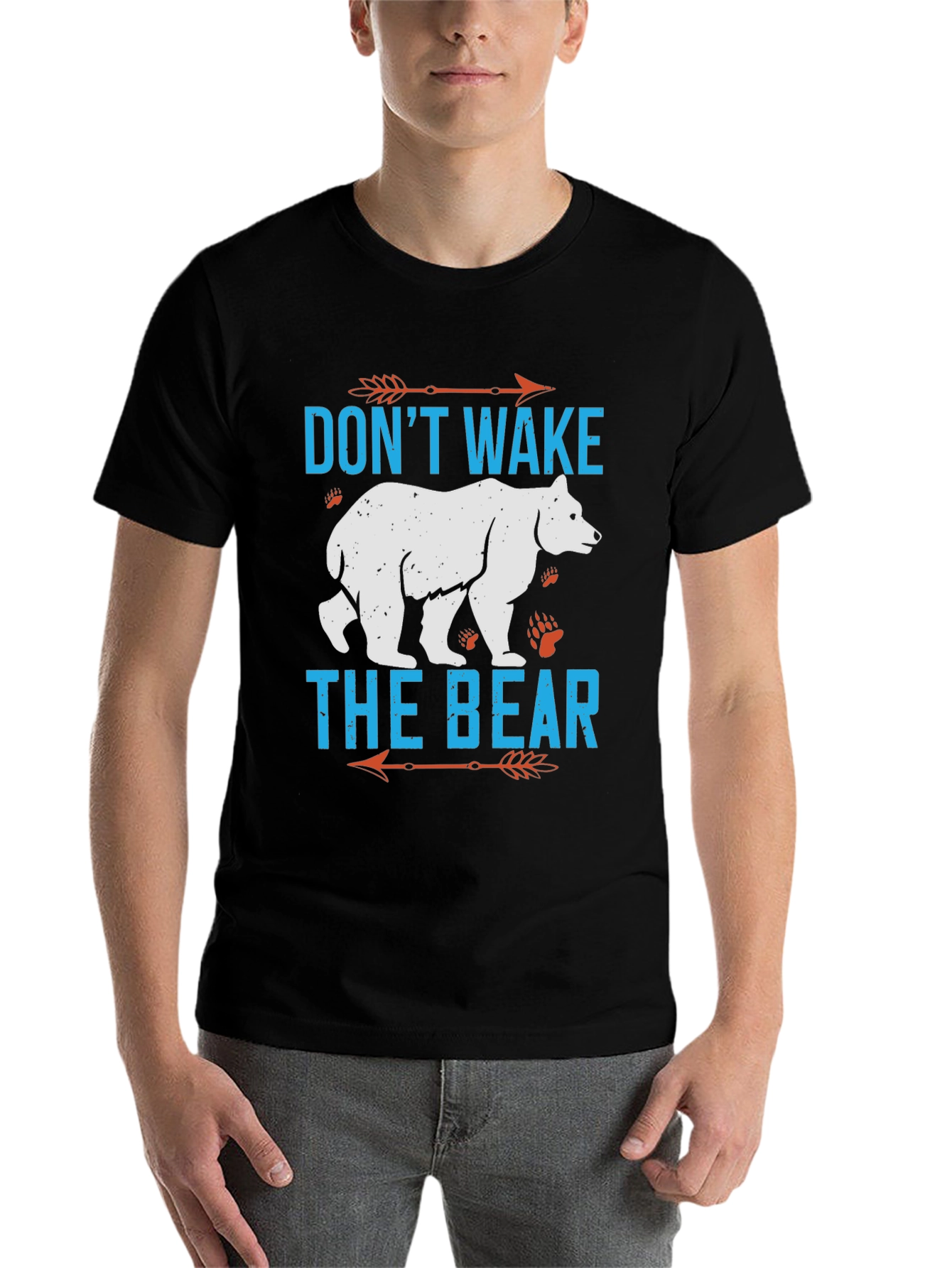 Black Don't Wake the Bear Graphic T-Shirt view 7