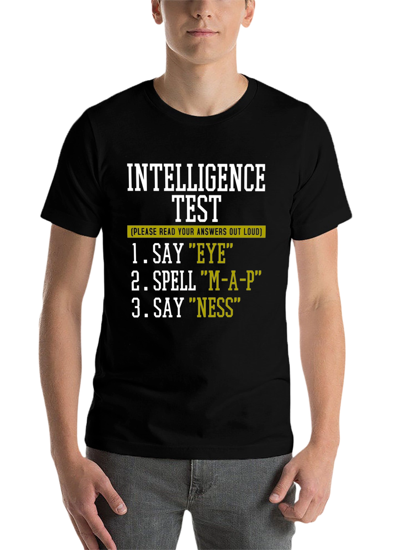 Black Intelligence Test Humor Tee view 7