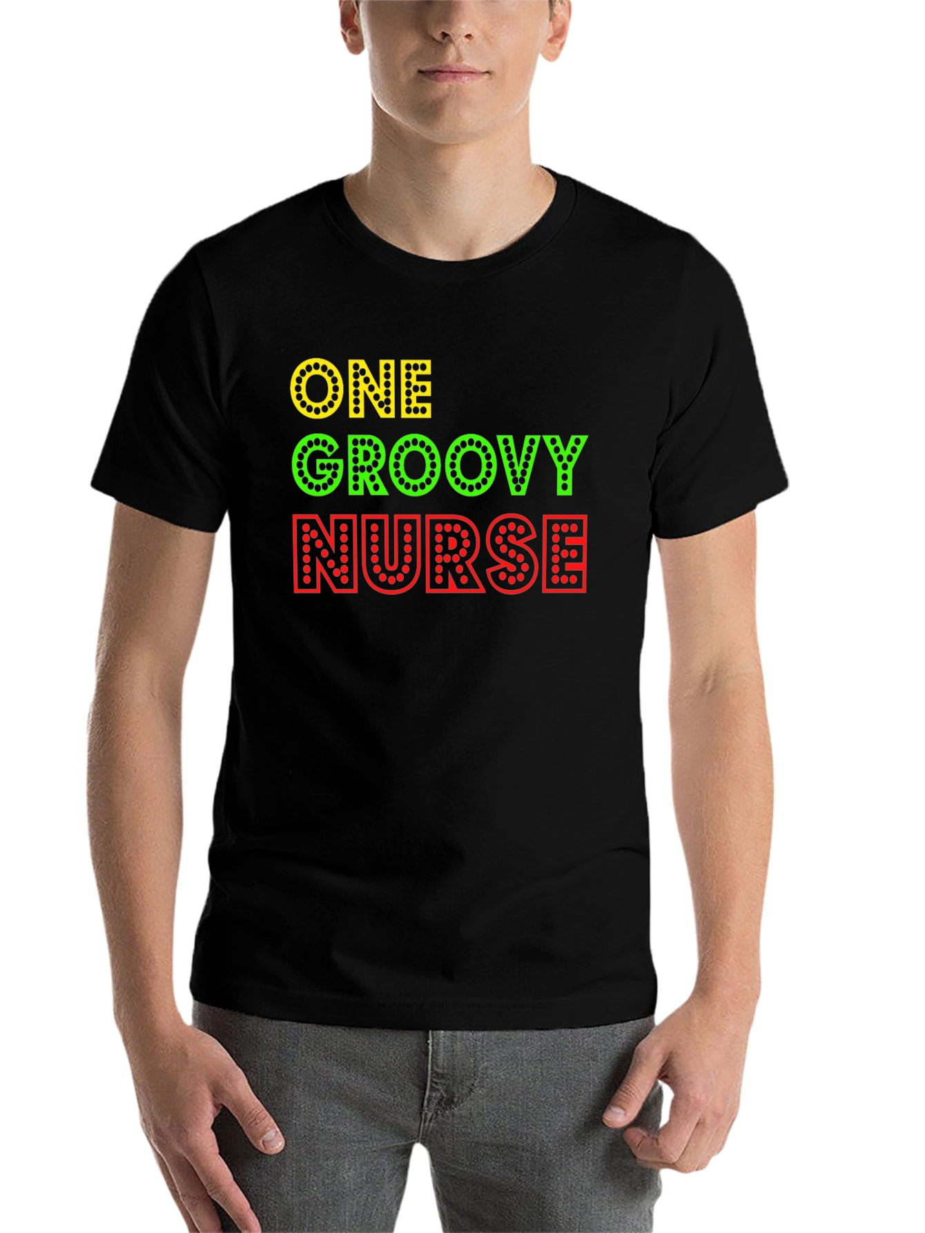 Black One Groovy Nurse Graphic T-Shirt view 7