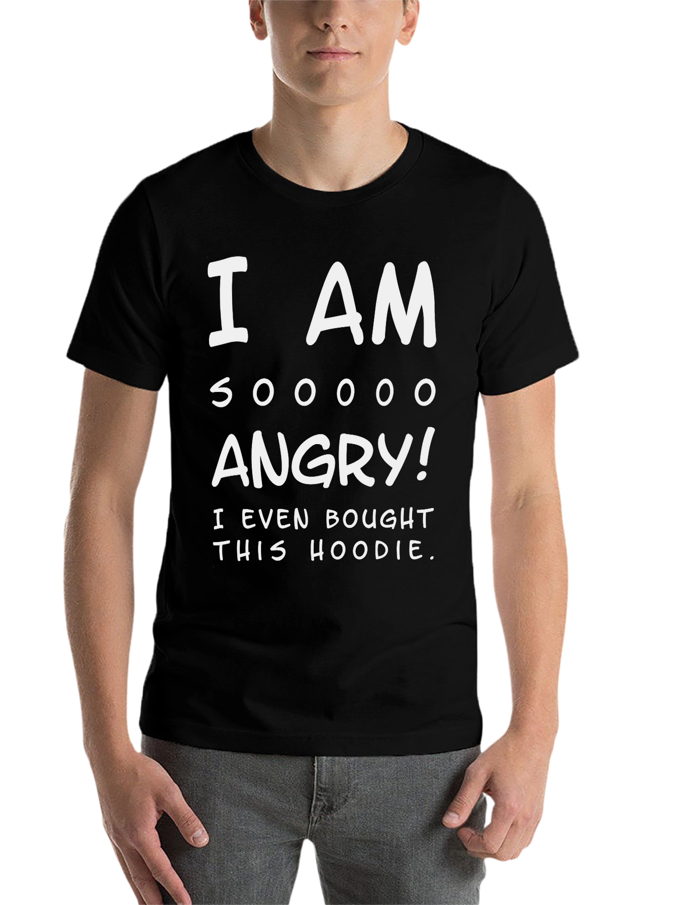 Black I AM SOOOO ANGRY! T-Shirt view 7
