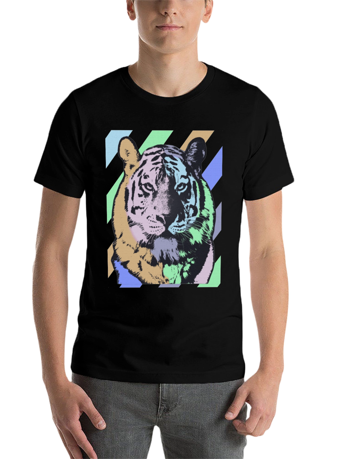 Black Tiger Graphic T-Shirt - Bold & Colorful Design view 7