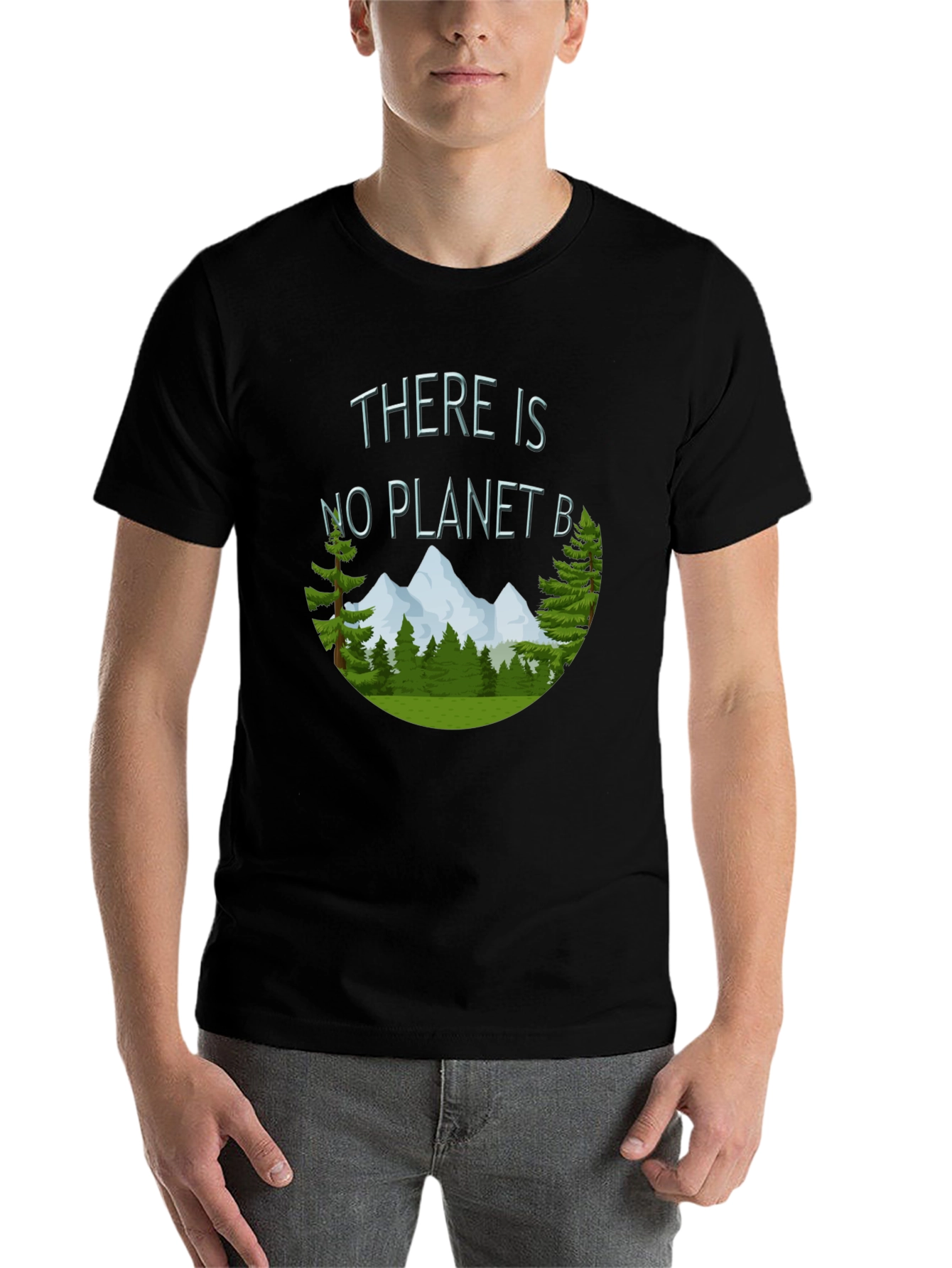 Black There is No Planet B Graphic Tee view 7