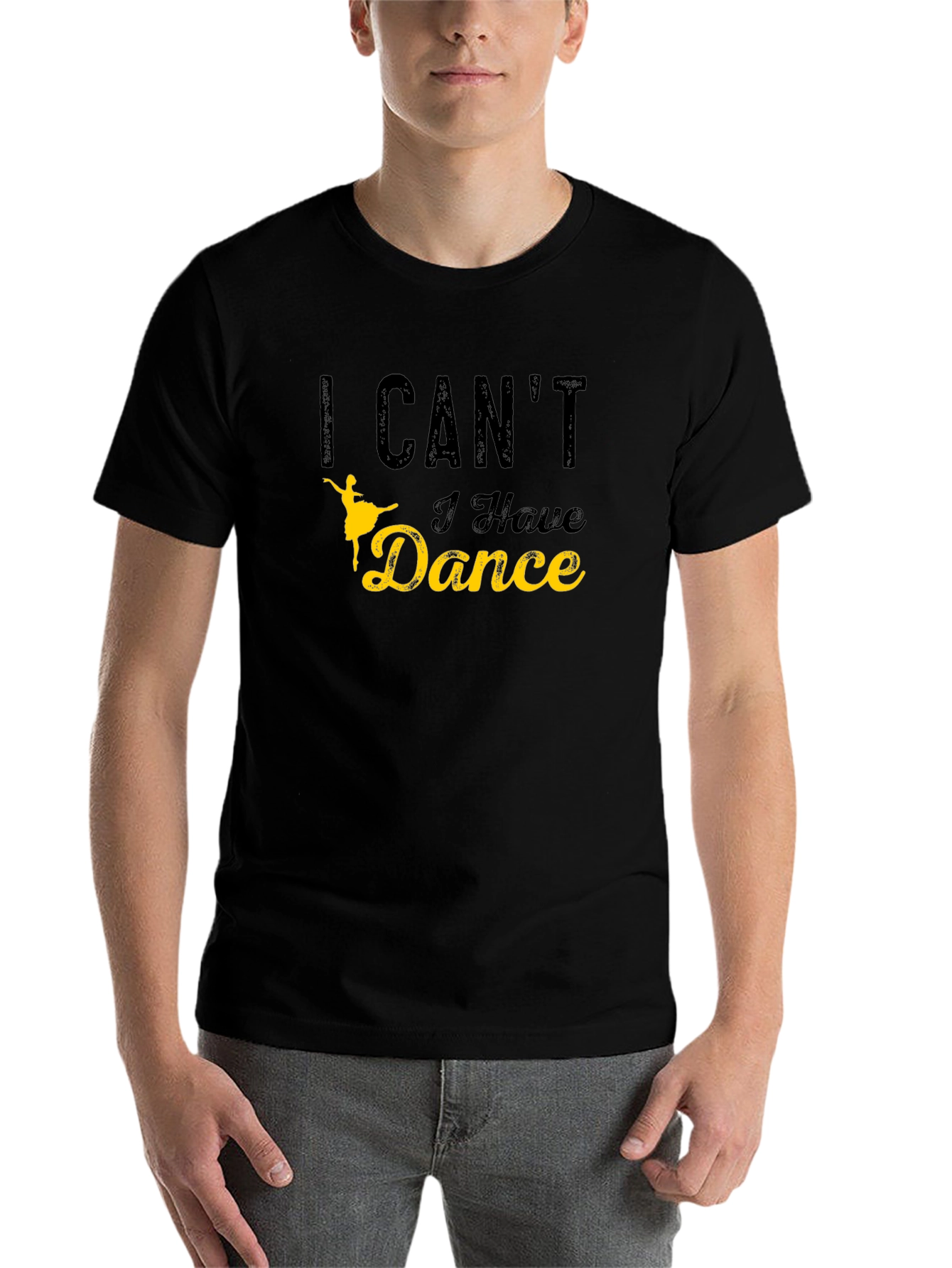 Black I Can't I Have Dance Graphic T-Shirt view 7