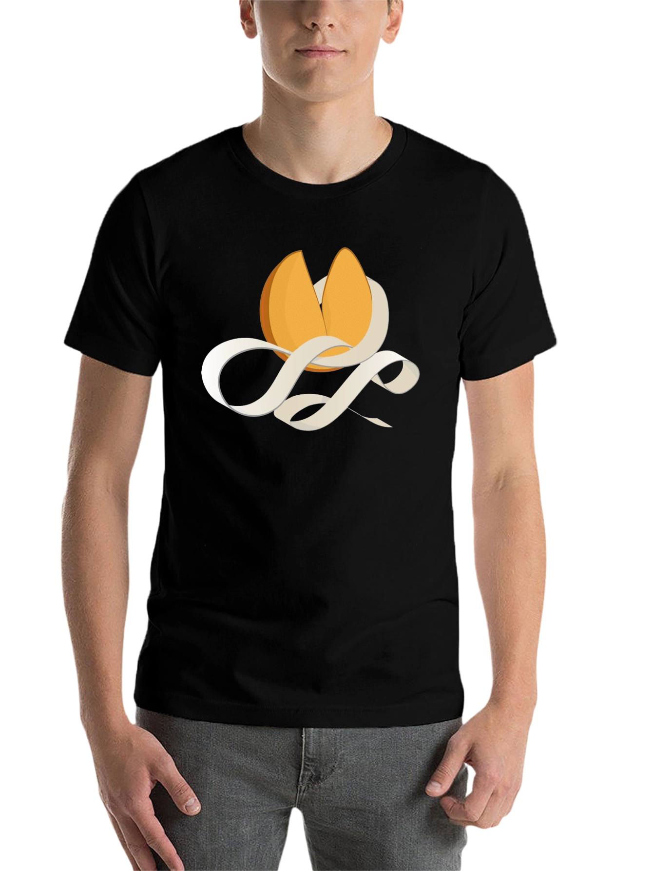 Black Fortune Cookie Graphic Tee - Mens Black T-Shirt view 7