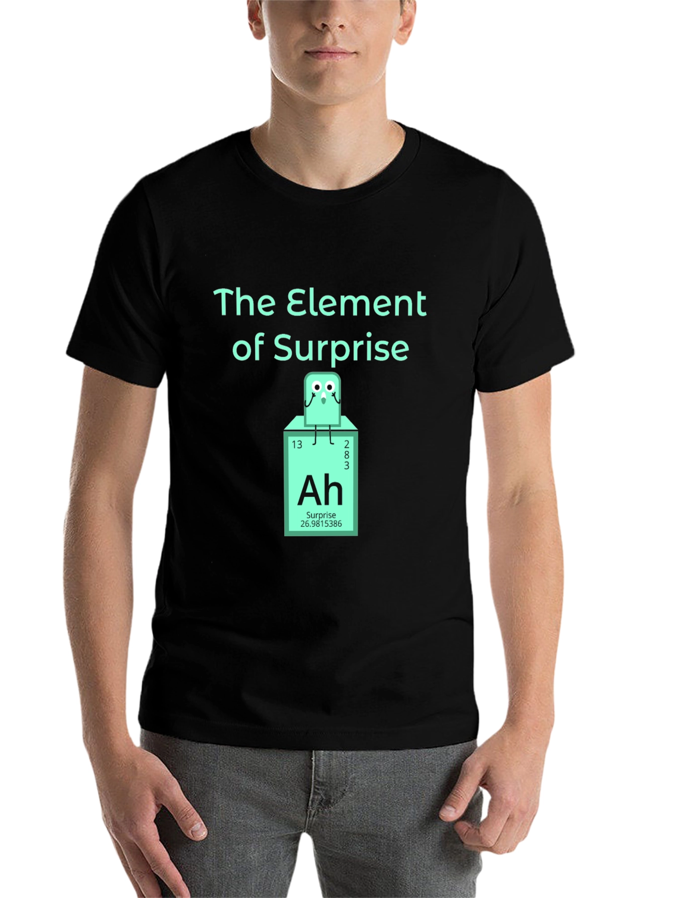 Black Element of Surprise T-Shirt - Chemistry Humor Tee view 7