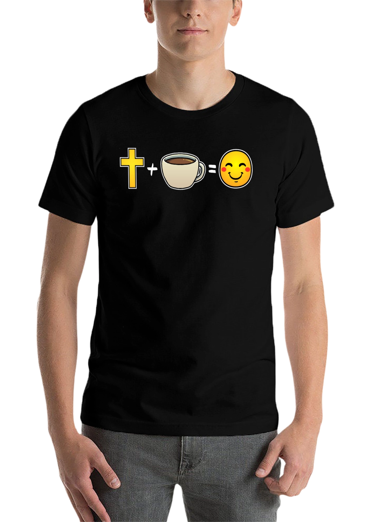 Black Christian Coffee Lover T-Shirt view 7