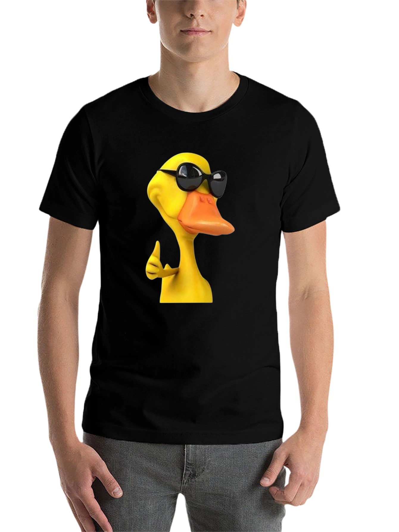 Black Cool Duck Graphic T-Shirt - Men's Black Tee view 7