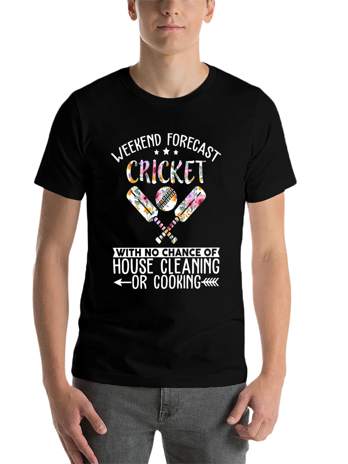 Black Weekend Cricket Forecast T-Shirt - No Cleaning! view 7