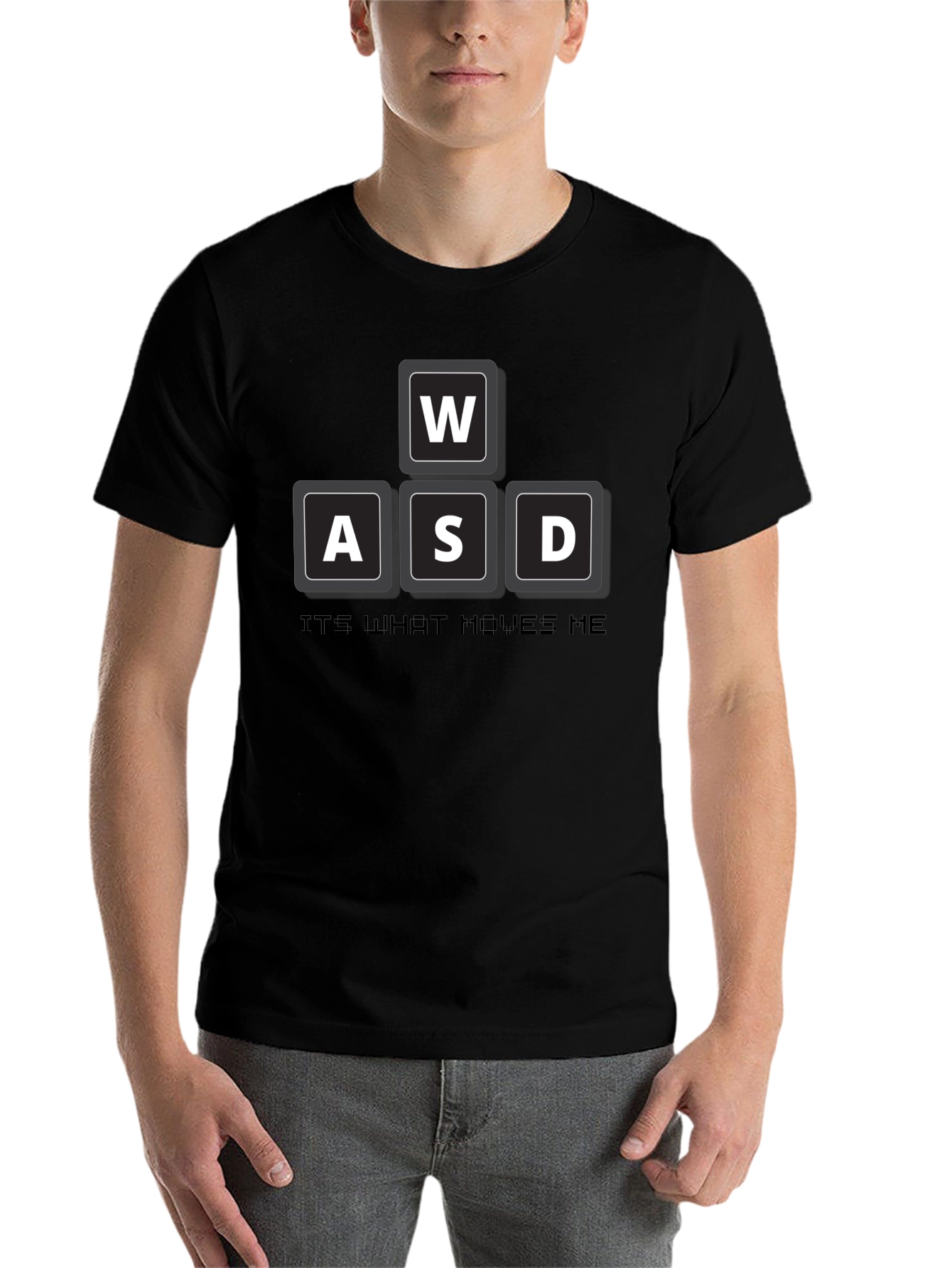 Black Gamer WASD T-Shirt - It's What Moves Me view 7