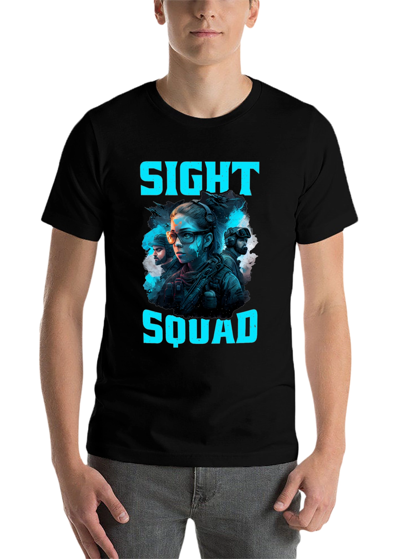 Black Sight Squad Graphic T-Shirt view 7