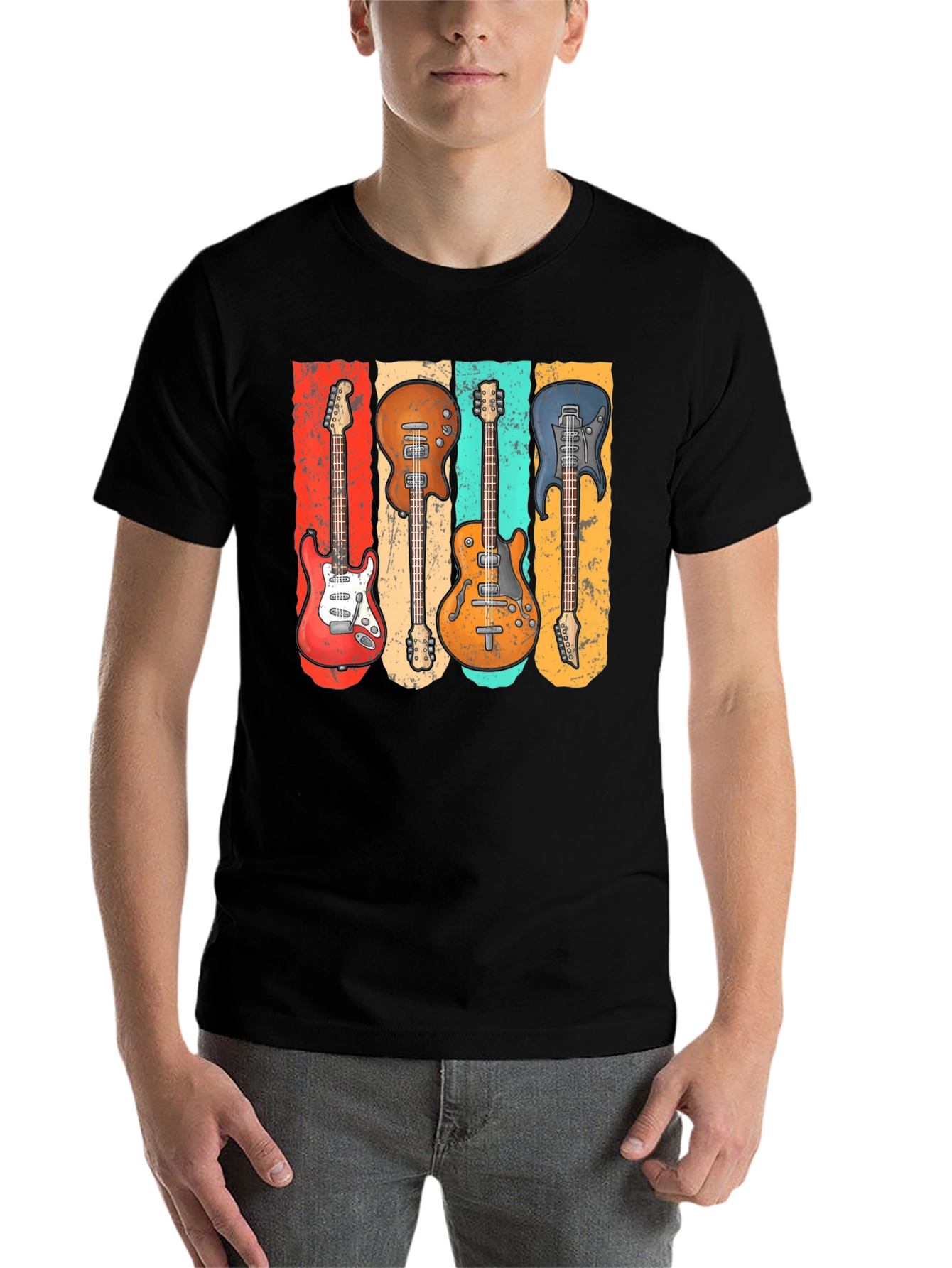 Vintage Electric Guitar T-Shirt for Music Lovers - 7
