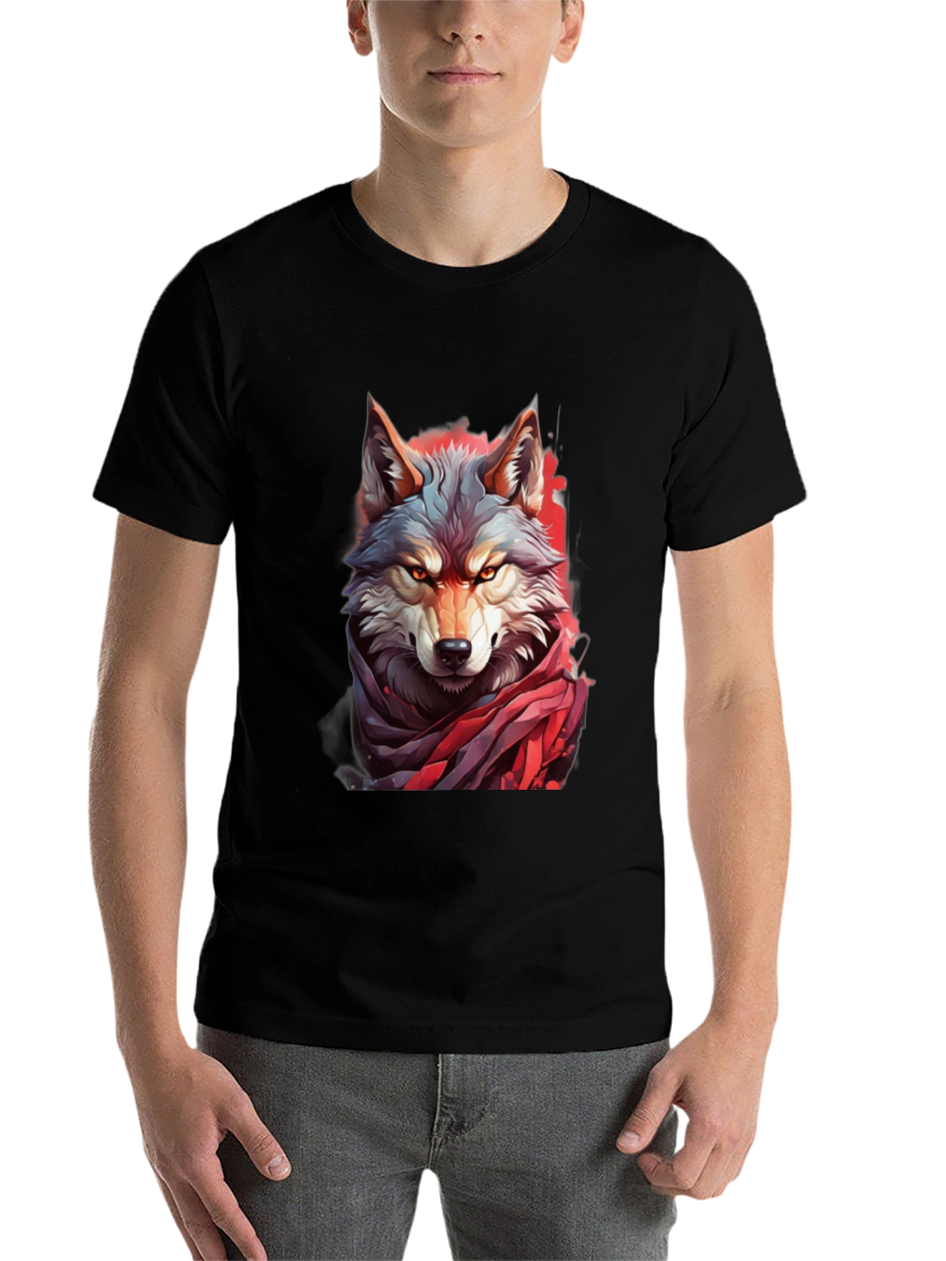 Black Wolf Graphic Tee - Fierce Style view 7