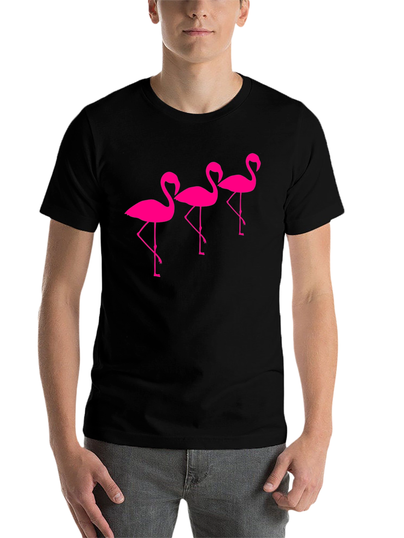 Black Fun Flamingo T-Shirt view 7