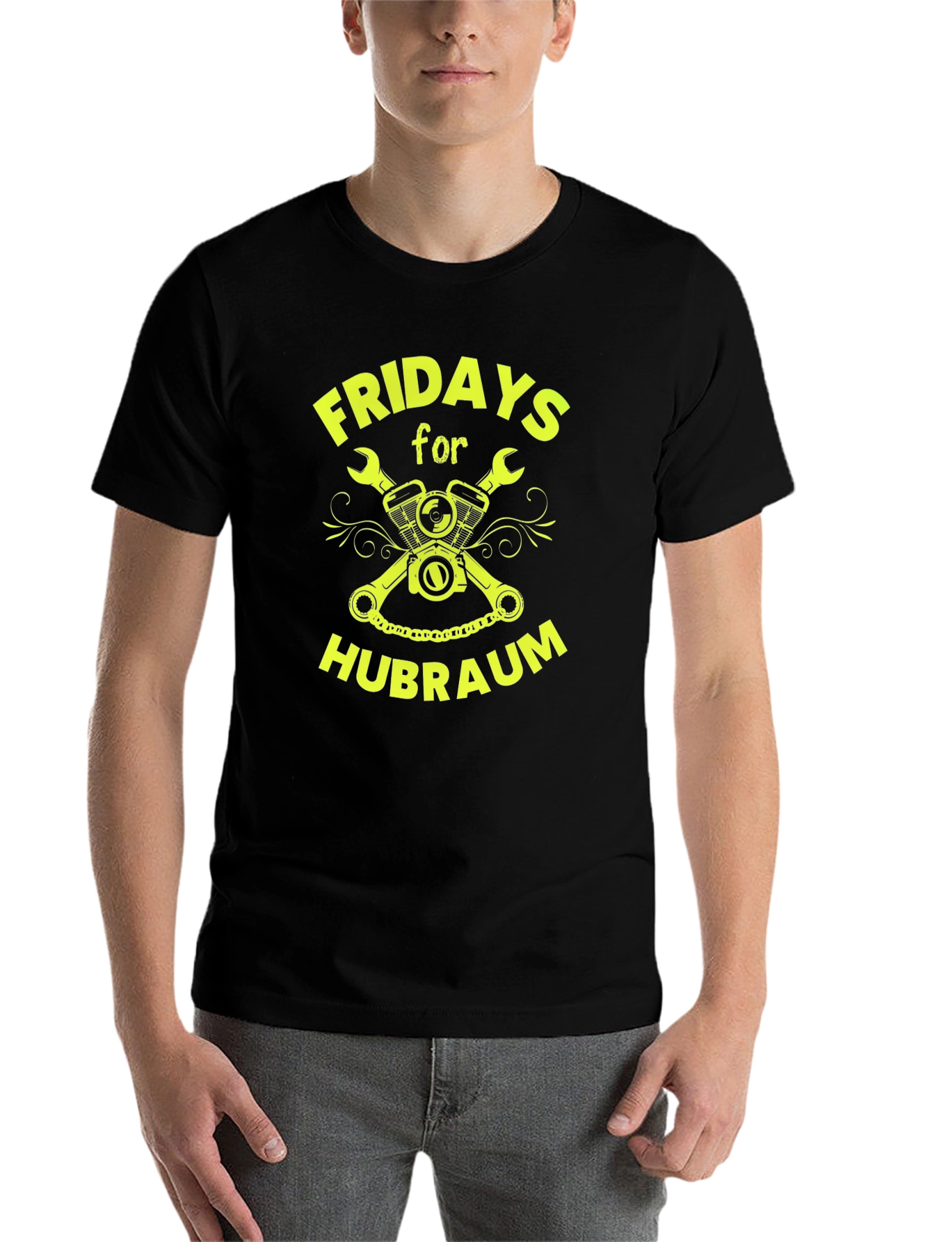 Fridays for Hubraum Black T-Shirt Mechanic Gift - 7