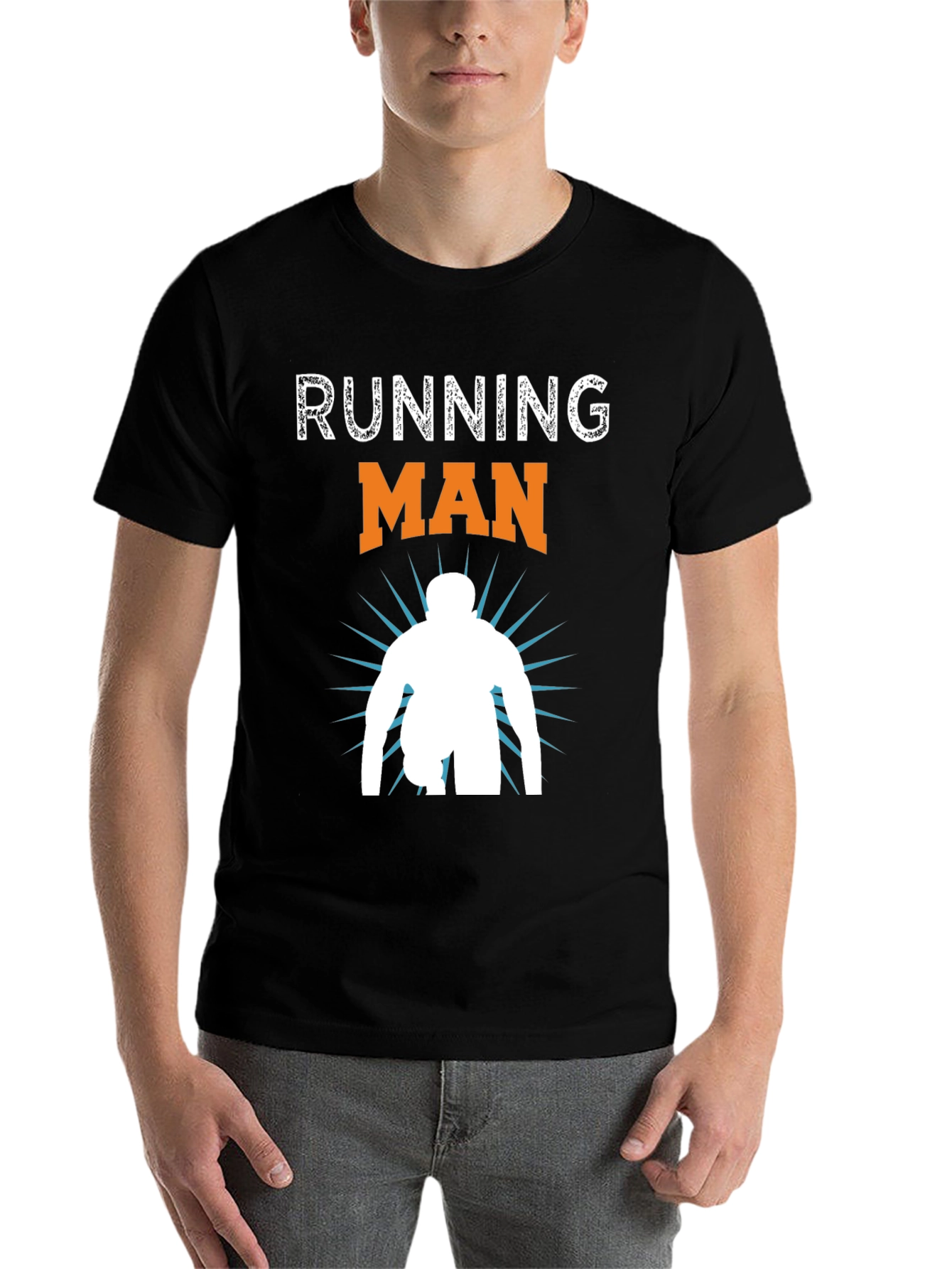 Running Man Graphic T-Shirt - Athletic Sportswear - 7