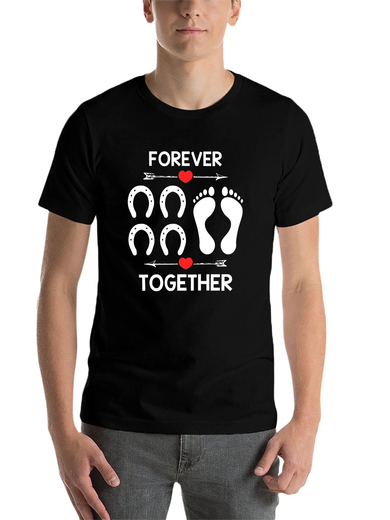 Black Forever Together Graphic T-Shirt - Couples Tee view 7