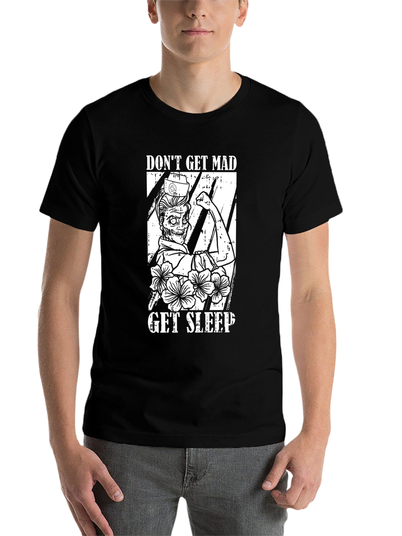 Black Don't Get Mad, Get Sleep Graphic Tee view 7