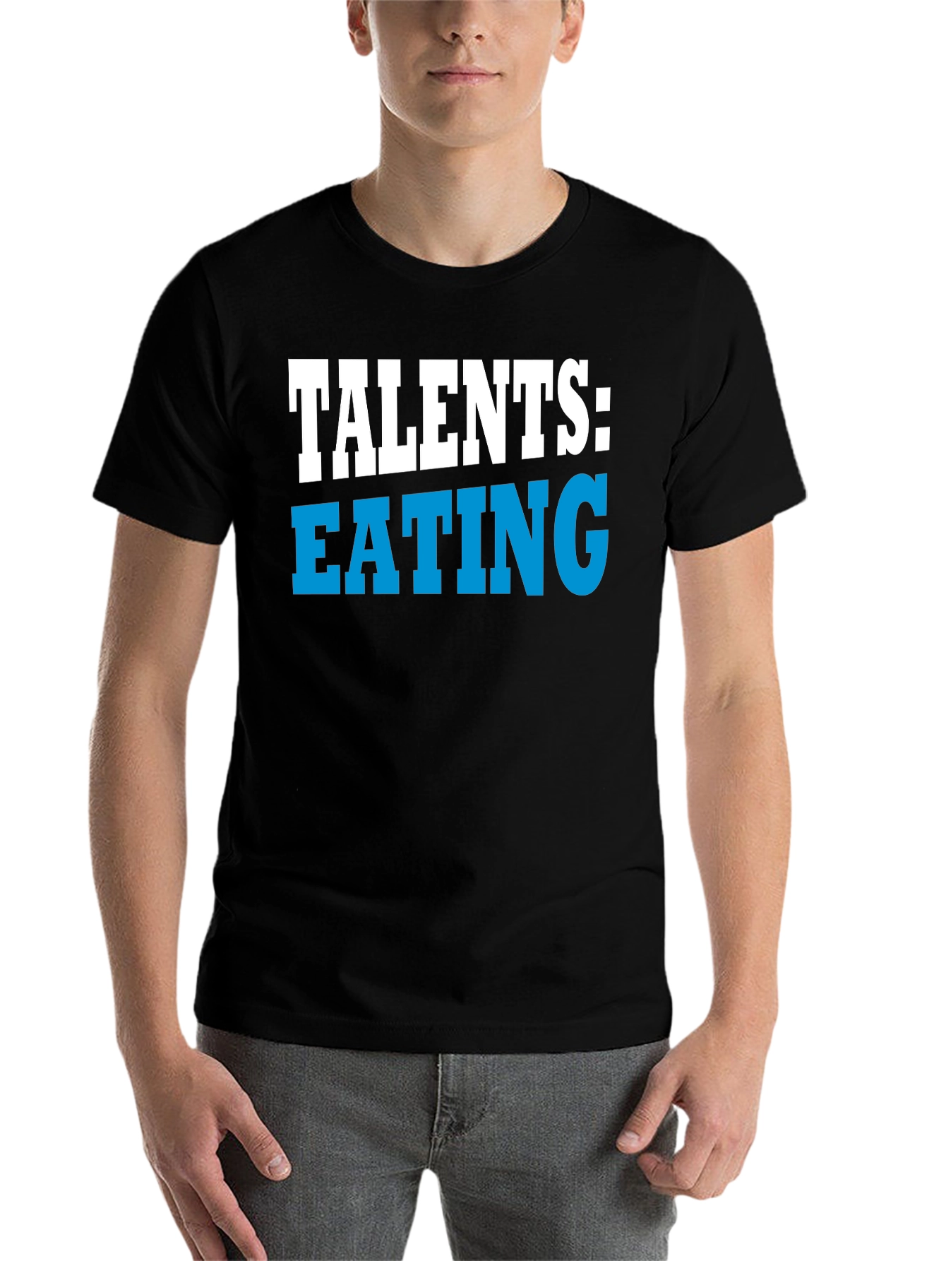 Black Talents Eating Funny Graphic T-Shirt view 7
